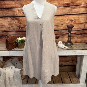 Tommy Bahama Womens Tan Deep V Neck Sleeveless Dress Size XS